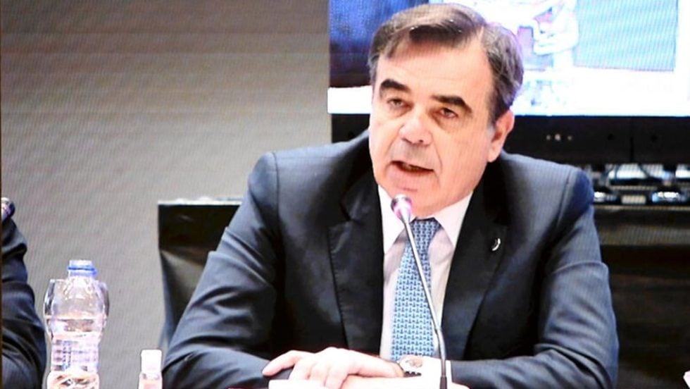 Ο Μαργαρίτης Σχοινάς κατά την ομιλία του στη σύνοδο των πρυτάνεων